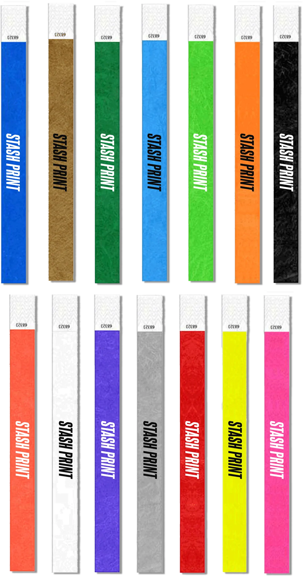 Colorful Tyvek event wristbands